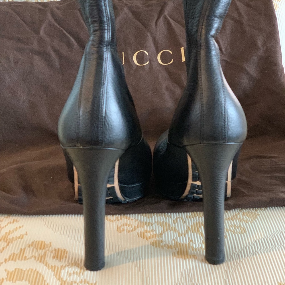 Gucci Stretch Leather Ankle Boots - Picture 4 of 6